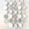 Super Simple ART WHITE CERAMIC DISC WALL SCULPTURE