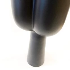 Super Simple CERAMICS QUATREFOIL VASE - TALL BLACK