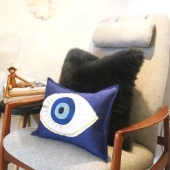 Super Simple EVIL EYE APPLIQUÉ PILLOW DECOR 5 Super Simple EVIL EYE APPLIQUÉ PILLOW DECOR