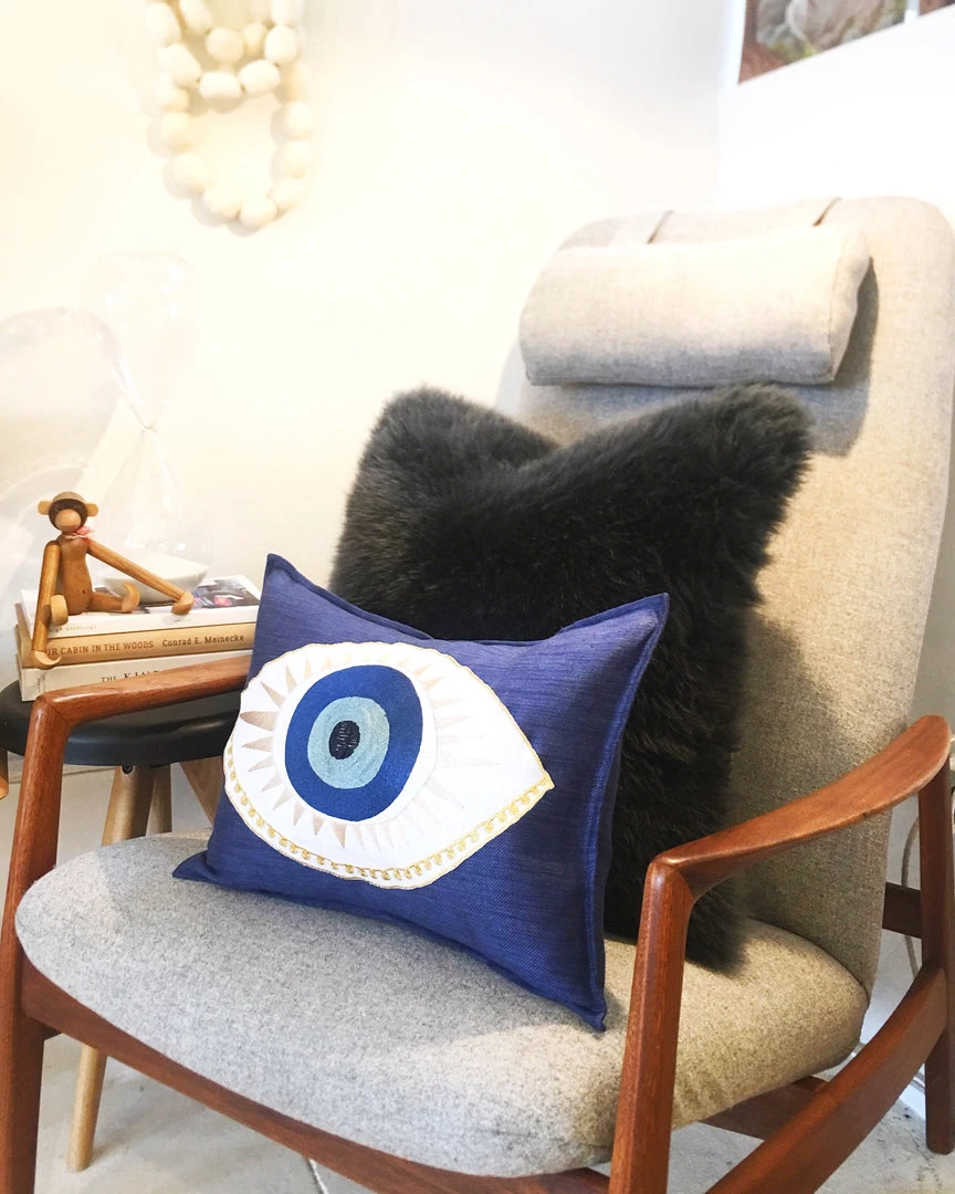 Super Simple EVIL EYE APPLIQUÉ PILLOW DECOR 3 Super Simple EVIL EYE APPLIQUÉ PILLOW DECOR