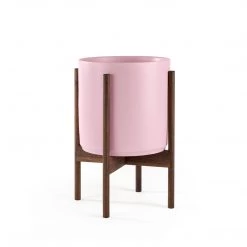 Super Simple DECOR BLUSH PLANTERS WITH DARK TEAK BASE