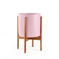 Super Simple BLUSH PLANTERS WITH TEAK BASE