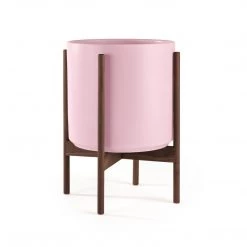 Super Simple DECOR BLUSH PLANTERS WITH DARK TEAK BASE