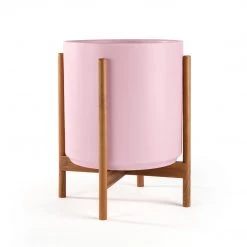 Super Simple BLUSH PLANTERS WITH TEAK BASE