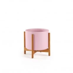 Super Simple BLUSH PLANTERS WITH TEAK BASE