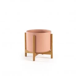 Super Simple DECOR TERRA-COTTA PLANTERS WITH TEAK BASE