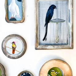 Super Simple BIRD PAINTING ON TRAY - STRIPED ART