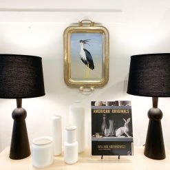 Super Simple CRANE ON VINTAGE TRAY ORIGINAL ART