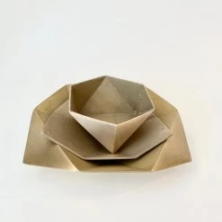 Super Simple BRASS ORIGAMI BOWL - LARGE