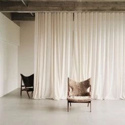 Super Simple Knitting Chair, Natural Oak Sheepskin Upholstery FURNITURE