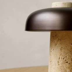 Super Simple LIGHTING TRAVERTINE TABLE LAMP