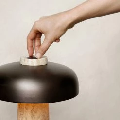 Super Simple LIGHTING TRAVERTINE TABLE LAMP