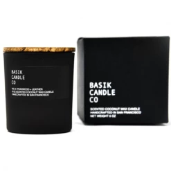 Super Simple HOME FRAGRANCE BASIK CANDLE NO. 3 - TEAKWOOD + LEATHER