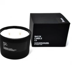 Super Simple HOME FRAGRANCE BASIK CANDLE NO. 3 - TEAKWOOD + LEATHER