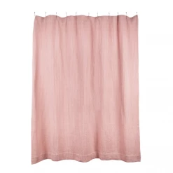 Super Simple SIMPLE WAFFLE SHOWER CURTAIN - BLUSH BATH