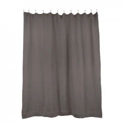 Super Simple SIMPLE WAFFLE SHOWER CURTAIN - DARK GREY