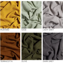 Super Simple SIMPLE WAFFLE SHOWER CURTAIN - TERRA COTTA BATH