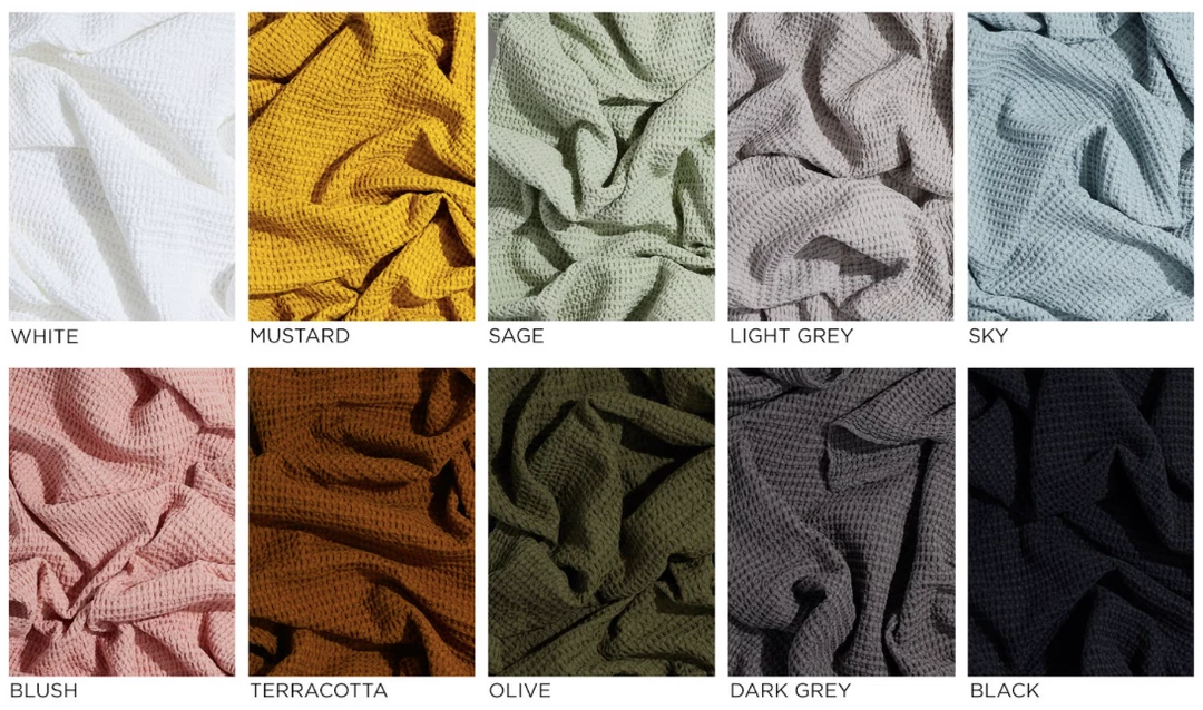 Super Simple SIMPLE WAFFLE SHOWER CURTAIN - SKY BATH 3 Super Simple SIMPLE WAFFLE SHOWER CURTAIN - SKY BATH