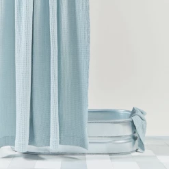 Super Simple SIMPLE WAFFLE SHOWER CURTAIN - SKY BATH