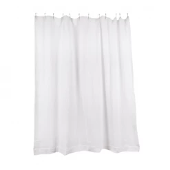 Super Simple BATH SIMPLE WAFFLE SHOWER CURTAIN - WHITE