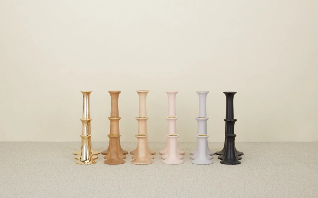 Super Simple SIMPLE WOOD CANDLESTICKS - BLUSH 6 Super Simple SIMPLE WOOD CANDLESTICKS - BLUSH