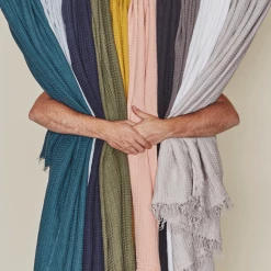 Super Simple SIMPLE LINEN THROW BLANKET - DARK GREY 7 Super Simple SIMPLE LINEN THROW BLANKET - DARK GREY