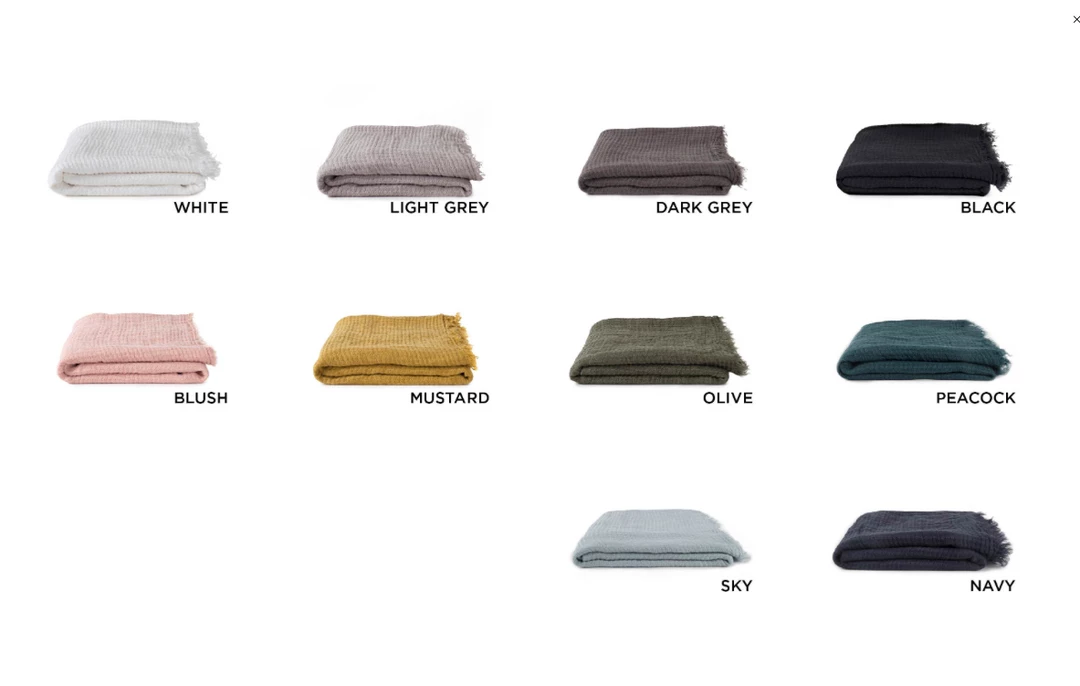 Super Simple SIMPLE LINEN THROW BLANKET - WHITE 3 Super Simple SIMPLE LINEN THROW BLANKET - WHITE