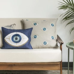 Super Simple EVIL EYE APPLIQUÉ PILLOW DECOR