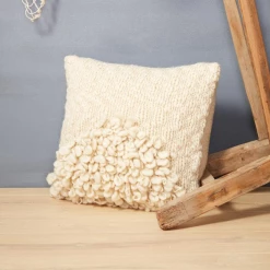 Super Simple MOON SHAG PILLOW - CREAM