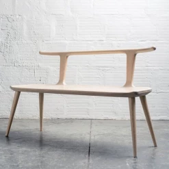 Super Simple FURNITURE OXBEND BENCH - WHITE ASH