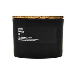 Super Simple HOME FRAGRANCE BASIK CANDLE NO. 3 - TEAKWOOD + LEATHER