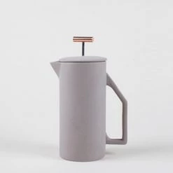 Super Simple TABLETOP CERAMIC & COPPER FRENCH PRESS - GREY