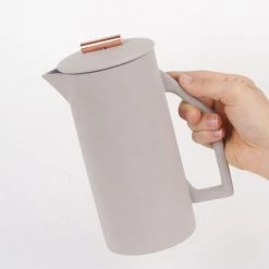 Super Simple TABLETOP CERAMIC & COPPER FRENCH PRESS - GREY