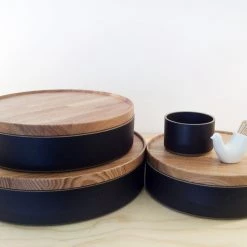 Super Simple TABLETOP HASAMI PORCELAIN XLARGE BOWL + LID - BLACK