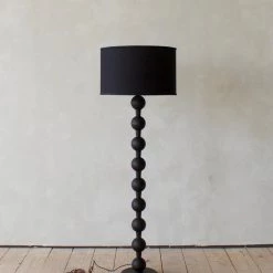 Super Simple HUGO BARBELL FLOOR LAMP - DARK WASH