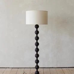 Super Simple HUGO BARBELL FLOOR LAMP - DARK WASH