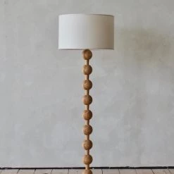 Super Simple HUGO BARBELL FLOOR LAMP - NATURAL