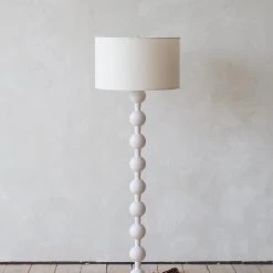 Super Simple LIGHTING HUGO BARBELL FLOOR LAMP - WHITE WASH