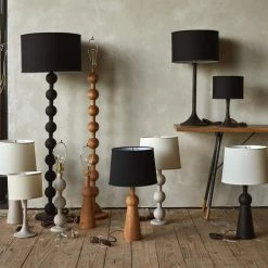 Super Simple LIGHTING HUGO BARBELL FLOOR LAMP - WHITE WASH