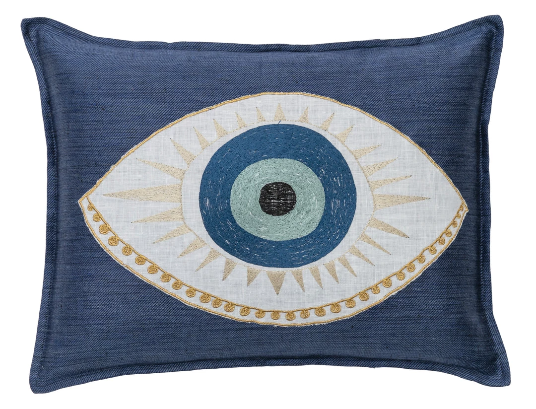 Super Simple EVIL EYE APPLIQUÉ PILLOW DECOR 1 Super Simple EVIL EYE APPLIQUÉ PILLOW DECOR