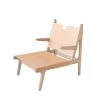 Super Simple OAK & LEATHER BUCKLE CHAIR - NUDE