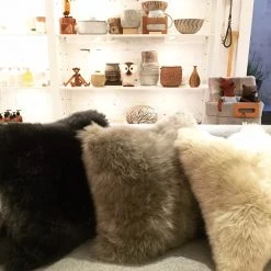 Super Simple PILLOWS SHEARLING PILLOW - TAUPE