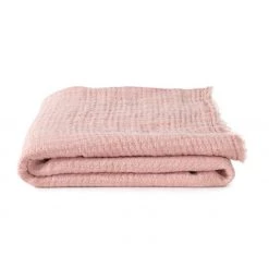 Super Simple SIMPLE LINEN THROW BLANKET - BLUSH THROWS