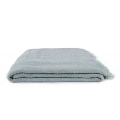 Super Simple SIMPLE LINEN THROW BLANKET - SKY THROWS