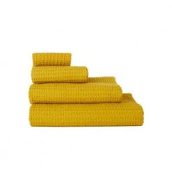 Super Simple BATH SIMPLE WAFFLE TOWELS - MUSTARD