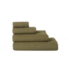 Super Simple BATH SIMPLE WAFFLE TOWELS - OLIVE