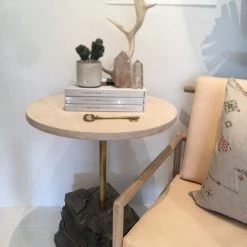 Super Simple FURNITURE MAPLE & BRASS CAFE TABLE