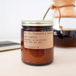 Super Simple HOME FRAGRANCE TEAKWOOD & TOBACCO CANDLE