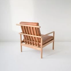 Super Simple OAK & LEATHER LOUNGE CHAIR - CARAMEL FURNITURE 11 Super Simple OAK & LEATHER LOUNGE CHAIR - CARAMEL FURNITURE
