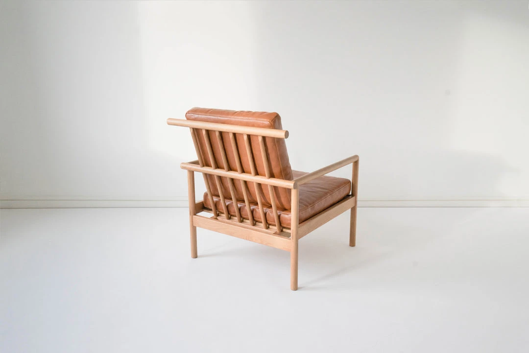 Super Simple OAK & LEATHER LOUNGE CHAIR - CARAMEL FURNITURE 4 Super Simple OAK & LEATHER LOUNGE CHAIR - CARAMEL FURNITURE
